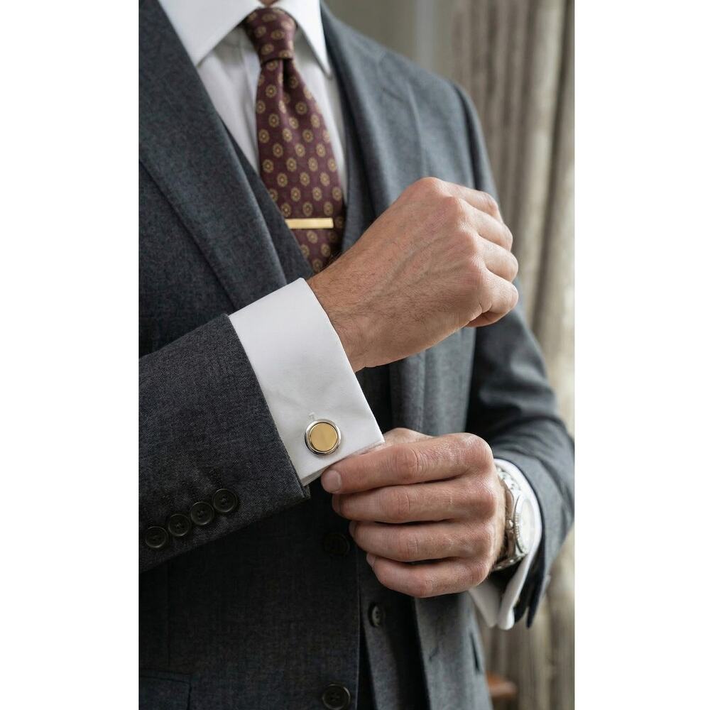 Christian Dior Gold Tone Sterling Silver 925 Round Cufflinks Signed $650 - Picture 8 of 9